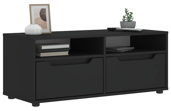 VISNES fekete szerelt fa TV-szekrény 100x40x38 cm
