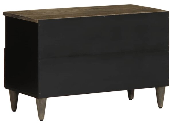 Világosszürke tömör mangófa TV-szekrény70x33,5x46 cm