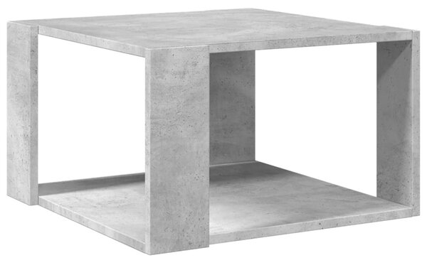 Betonszürke szerelt fa dohányzóasztal 51,5 x 51,5 x 30 cm