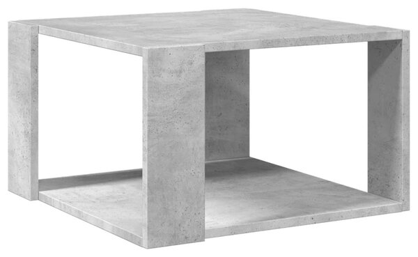 Betonszürke szerelt fa dohányzóasztal 51,5 x 51,5 x 30 cm