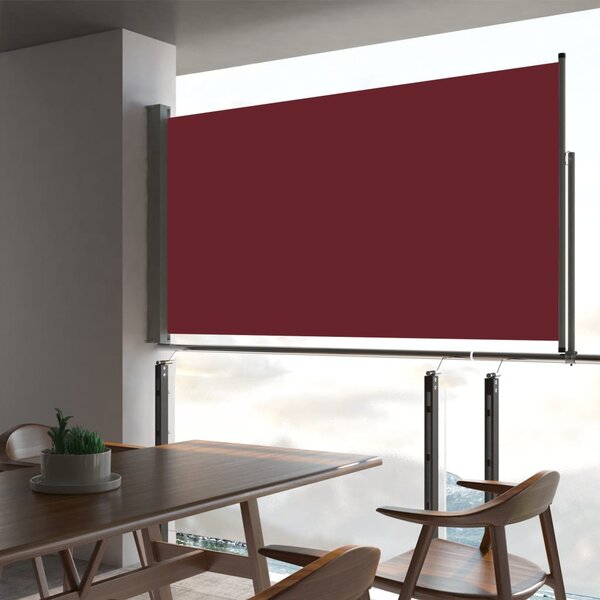 VidaXL piros behúzható oldalsó terasz napellenző 160 x 300 cm