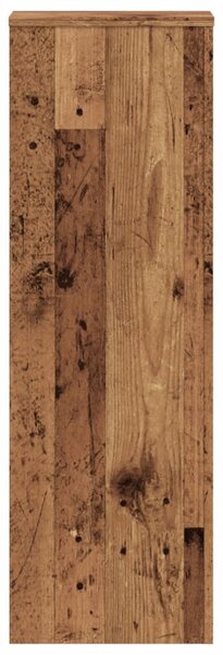 Antik fa színű szerelt fa növényállvány 33 x 33 x 100 cm
