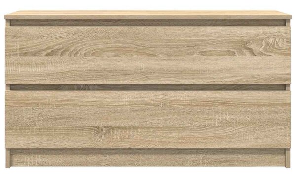 Sonoma tölgy színű szerelt fa TV-szekrény 100x35x54 cm