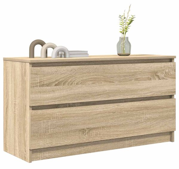 Sonoma tölgy színű szerelt fa TV-szekrény 100x35x54 cm