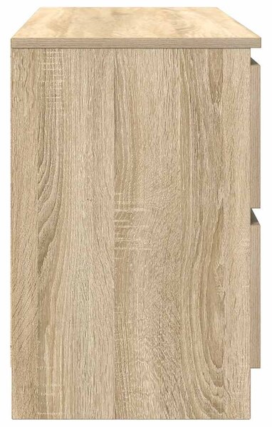 Sonoma tölgy színű szerelt fa TV-szekrény 100x35x54 cm
