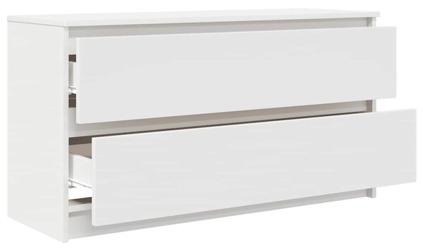 Fehér szerelt fa TV-szekrény 100x35x54 cm