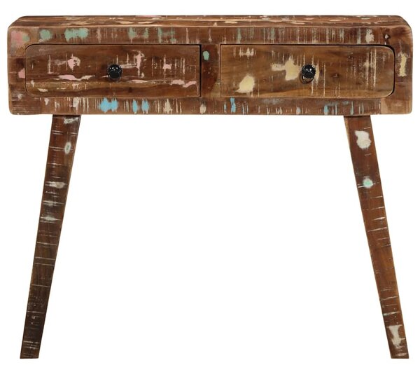 Tömör újrahasznosított fa tálalóasztal 90x32x75 cm