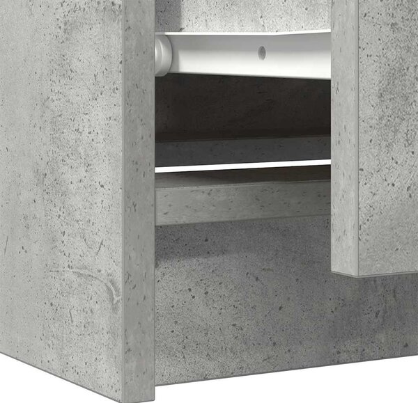 Betonszürke szerelt fa TV-szekrény 60x35x54 cm