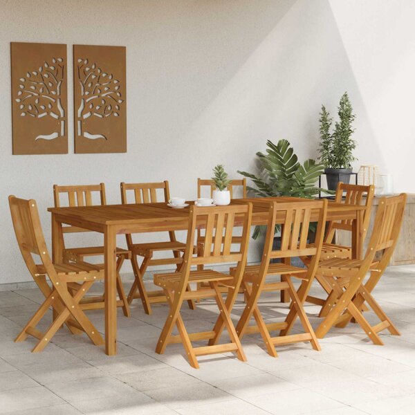VidaXL Kültéri bistro székek 8 pcs Természetes 40 x 42 x 85 cm