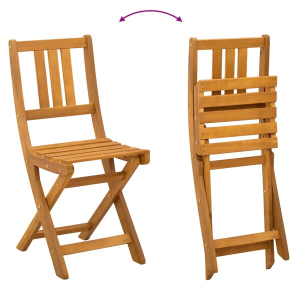 VidaXL Kültéri bistro székek 8 pcs Természetes 40 x 42 x 85 cm
