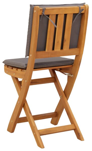 VidaXL Kültéri bistro székek 2 pcs Sötétszürke 38 x 46 x 85 cm