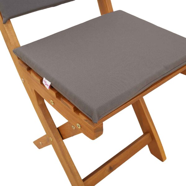 VidaXL Kültéri bistro székek 2 pcs Sötétszürke 38 x 46 x 85 cm