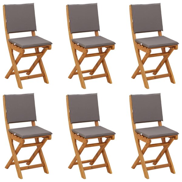 VidaXL Kültéri bistro székek 6 pcs Sötétszürke 38 x 46 x 85 cm
