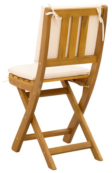 VidaXL Kültéri bistro székek párnával 6 pcs Krémfehér 38 x 46 x 85 cm