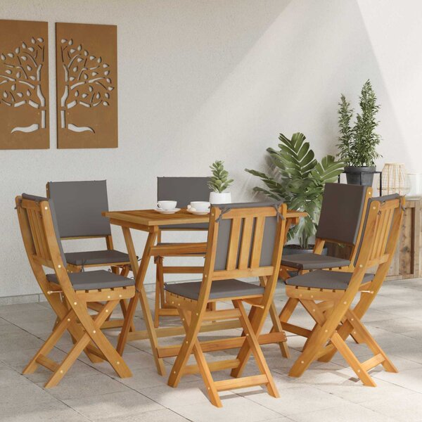 VidaXL Kültéri bistro székek 6 pcs Sötétszürke 38 x 46 x 85 cm
