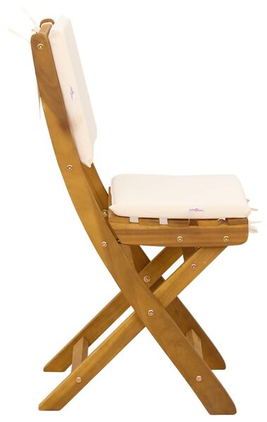 VidaXL Kültéri bistro székek párnával 6 pcs Krémfehér 38 x 46 x 85 cm