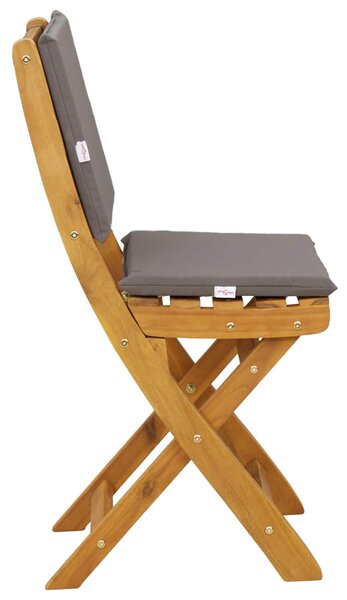 VidaXL Kültéri bistro székek 2 pcs Sötétszürke 38 x 46 x 85 cm