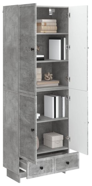 Szekrény szett 2 pcs Betonszürke 66 x 34,5 x 95 cm Szerelt Fa