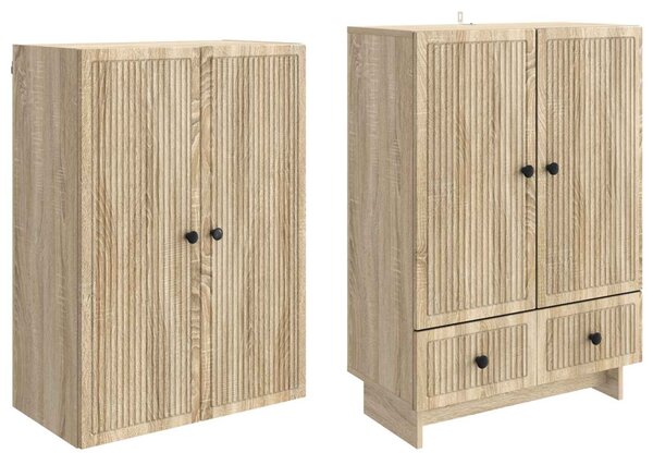 Szekrény szett 2 pcs Sonoma Tölgy 66 x 34,5 x 95 cm Szerelt Fa