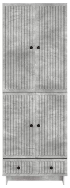 Szekrény szett 2 pcs Betonszürke 66 x 34,5 x 95 cm Szerelt Fa