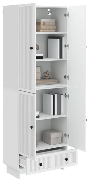 Szekrény szett 2 pcs Magasfényű Fehér 66 x 34,5 x 95 cm