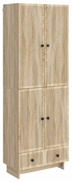 Szekrény szett 2 pcs Sonoma Tölgy 66 x 34,5 x 95 cm Szerelt Fa