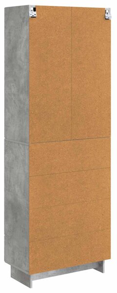Szekrény szett 2 pcs Betonszürke 66 x 34,5 x 95 cm Szerelt Fa