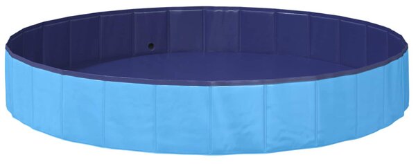 VidaXL Gyerekmedence Kék Ø200 x 30 cm Vastag PVC és mérnöki fa