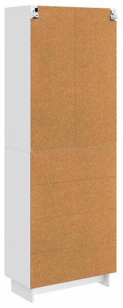 Szekrény szett 2 pcs Magasfényű Fehér 66 x 34,5 x 95 cm
