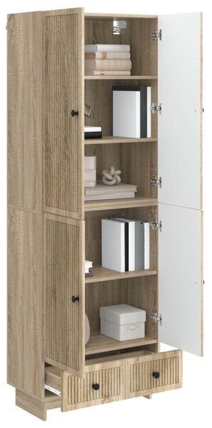Szekrény szett 2 pcs Sonoma Tölgy 66 x 34,5 x 95 cm Szerelt Fa