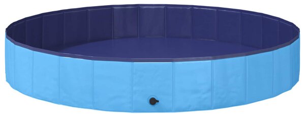 VidaXL Gyerekmedence Kék Ø200 x 30 cm Vastag PVC és mérnöki fa