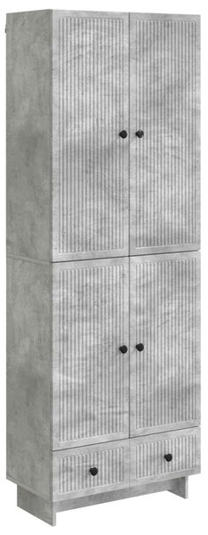 Szekrény szett 2 pcs Betonszürke 66 x 34,5 x 95 cm Szerelt Fa