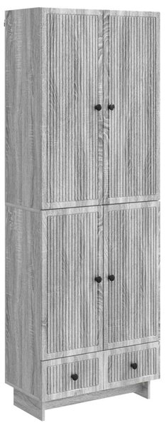 Szekrény szett 2 pcs Szürke Sonoma 66 x 34,5 x 95 cm Szerelt Fa