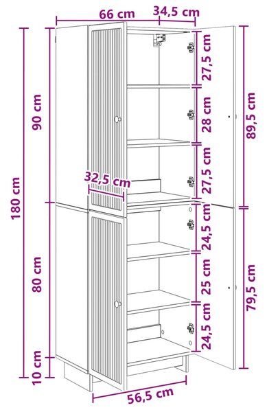 Szekrény szett 2 pcs Szürke Sonoma 66 x 34,5 x 90 cm Szerelt Fa