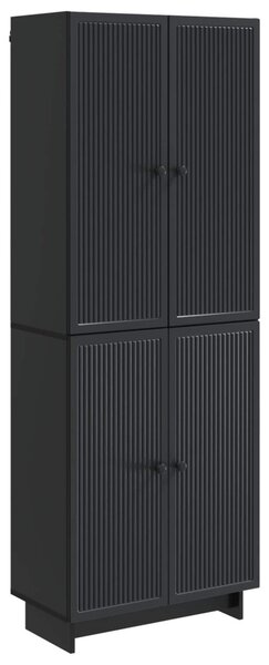 VidaXL Szekrény szett 2 pcs Fekete 66 x 34,5 x 90 cm Szerelt Fa
