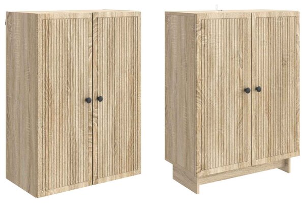 Szekrény szett 2 pcs Sonoma Tölgy 66 x 34,5 x 90 cm Szerelt Fa
