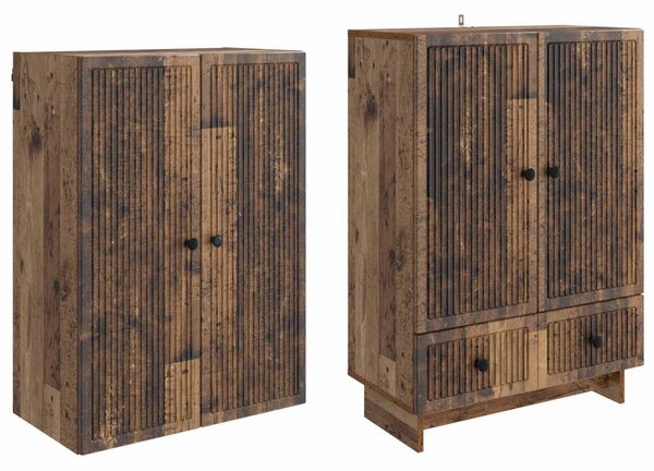 Szekrény szett 2 pcs Antik Fa 66 x 34,5 x 95 cm Szerelt Fa