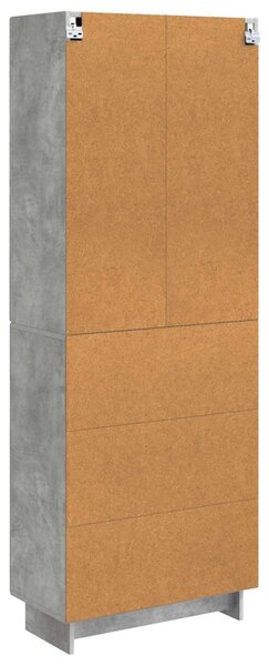 Szekrény szett 2 pcs Betonszürke 66 x 34,5 x 90 cm Szerelt Fa