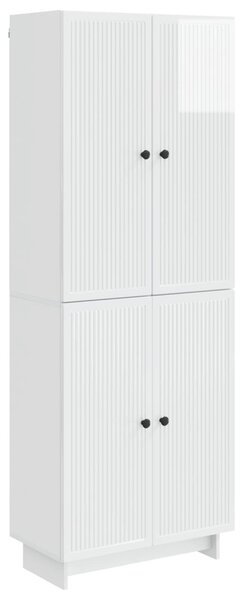 Szekrény szett 2 pcs Magasfényű Fehér 66 x 34,5 x 90 cm