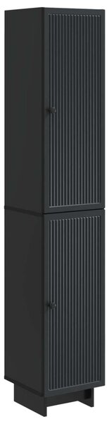 VidaXL Szekrény szett 2 pcs Fekete 34,5 x 33 x 90 cm Szerelt Fa