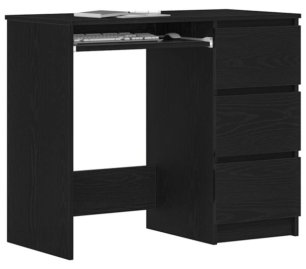 Fekete tölgy forgácslap íróasztal 90 x 45 x 76 cm