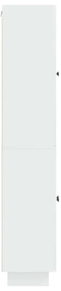 Szekrény szett 2 pcs Magasfényű Fehér 66 x 34,5 x 90 cm