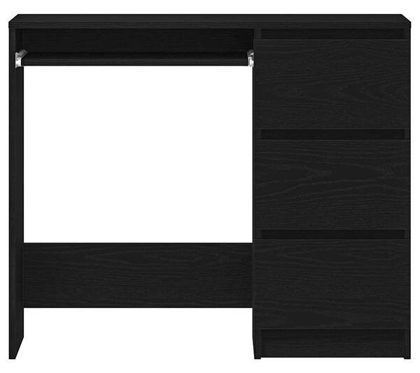 Fekete tölgy forgácslap íróasztal 90 x 45 x 76 cm
