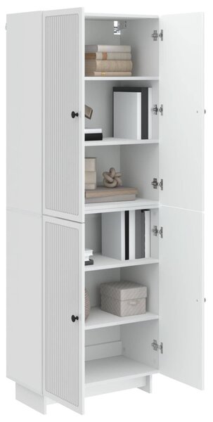 Szekrény szett 2 pcs Magasfényű Fehér 66 x 34,5 x 90 cm