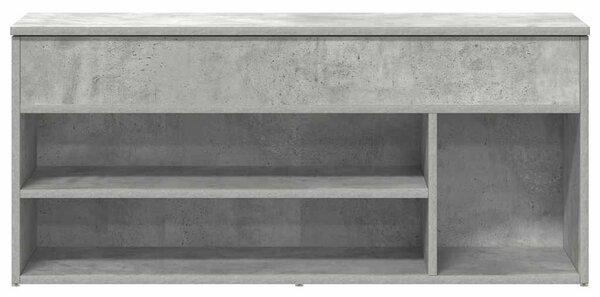Betonszürke szerelt fa cipőpolc 102x30,5x45 cm