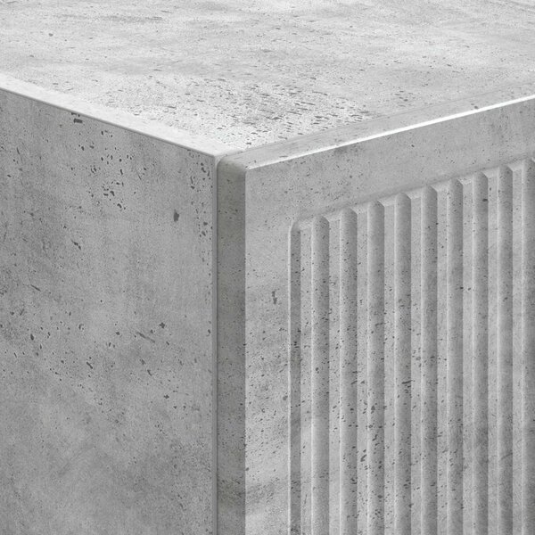 Szekrény szett 2 pcs Betonszürke 34,5 x 33 x 90 cm Szerelt Fa