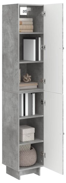 Szekrény szett 2 pcs Betonszürke 34,5 x 33 x 90 cm Szerelt Fa