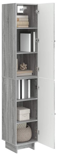 Szekrény szett 2 pcs Szürke Sonoma 34,5 x 33 x 90 cm Szerelt Fa