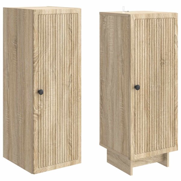 Szekrény szett 2 pcs Sonoma Tölgy 34,5 x 33 x 90 cm Szerelt Fa