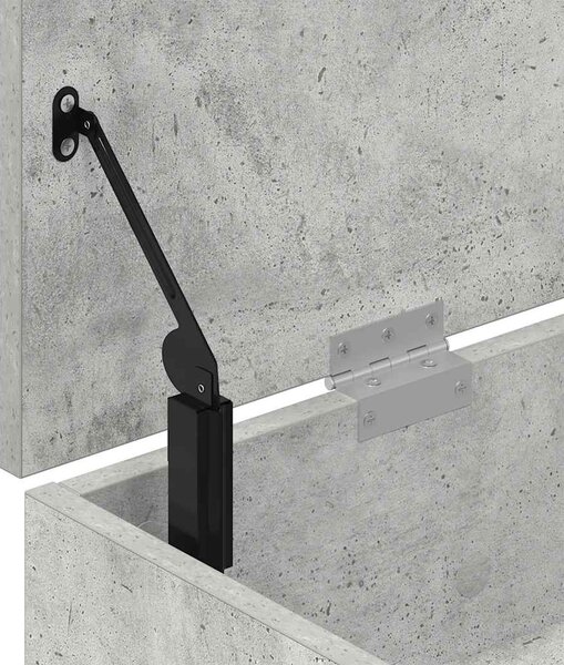 Betonszürke szerelt fa cipőpolc 102x30,5x45 cm